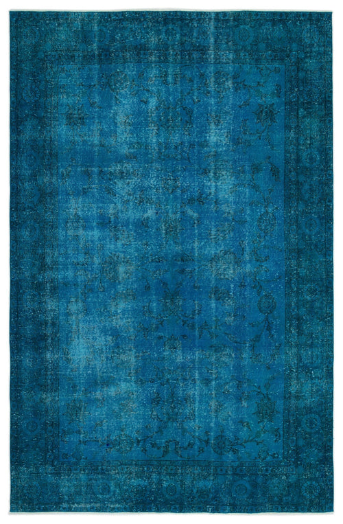 Atina Turquoise Vintage Wool Handmade Area Rug 6'2" x 9'5"