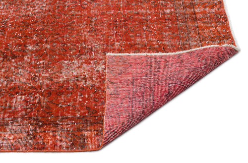 Atina Orange Vintage Wool Handmade Area Rug 6'1" x 9'11"