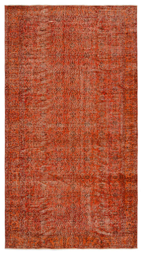 Atina Orange Vintage Wool Handmade Area Rug 4'9" x 9'9"