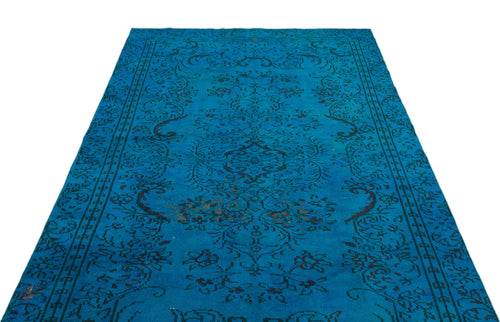 Atina Turquoise Vintage Wool Handmade Area Rug 5'1" x 8'10"