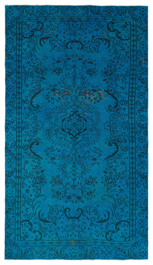 Atina Turquoise Vintage Wool Handmade Area Rug 5'1" x 8'10"
