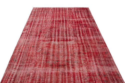Atina Red Vintage Wool Handmade Area Rug 5'4" x 9'3"