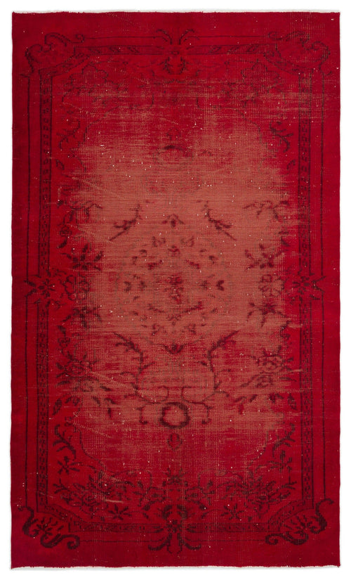 Atina Red Vintage Wool Handmade Area Rug 5'5" x 8'11"