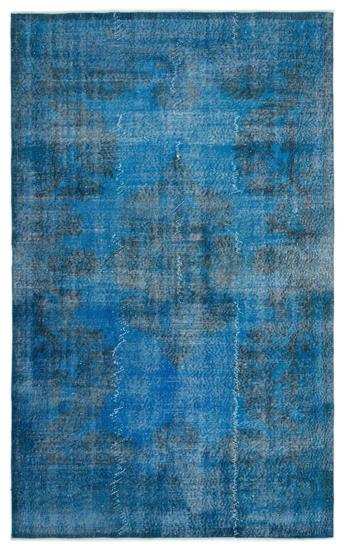Atina Blue Vintage Wool Handmade Area Rug 5'9" x 7'9"