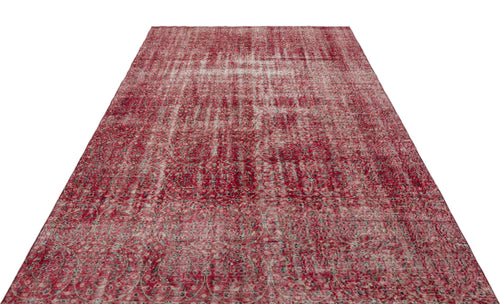 Atina Red Vintage Wool Handmade Area Rug 6'3" x 10'1"