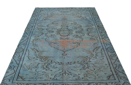 Atina Blue Vintage Wool Handmade Area Rug 5'4" x 9'8"