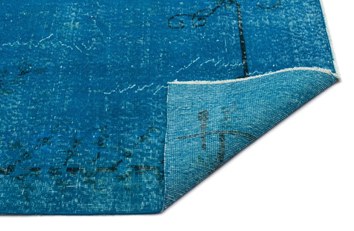 Atina Turquoise Vintage Wool Handmade Area Rug 6'8" x 9'11"