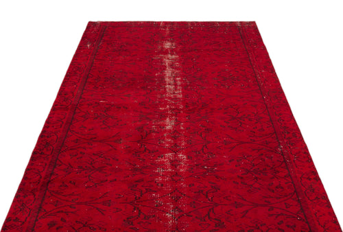 Atina Red Vintage Wool Handmade Area Rug 5'0" x 8'10"