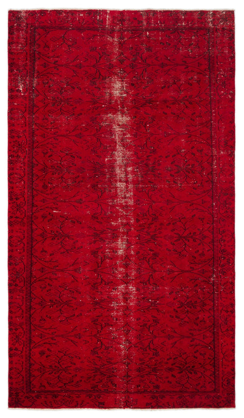 Atina Red Vintage Wool Handmade Area Rug 5'0" x 8'10"