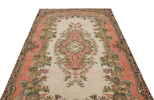 Atina Red Classic Wool Handmade Area Rug 5'5" x 9'10"