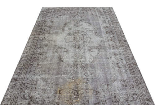 Atina Grey Vintage Wool Handmade Area Rug 4'11" x 9'7"