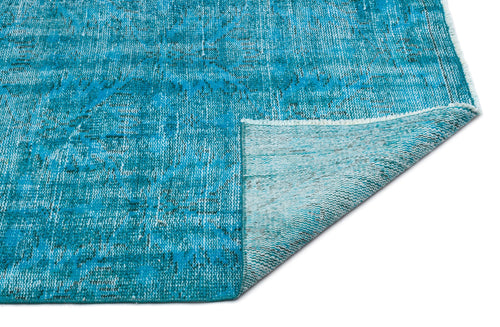 Atina Turquoise Vintage Wool Handmade Area Rug 5'3" x 8'8"