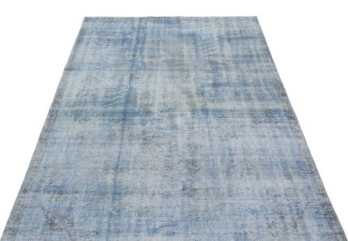 Atina Blue Vintage Wool Handmade Area Rug 4'6" x 8'0"