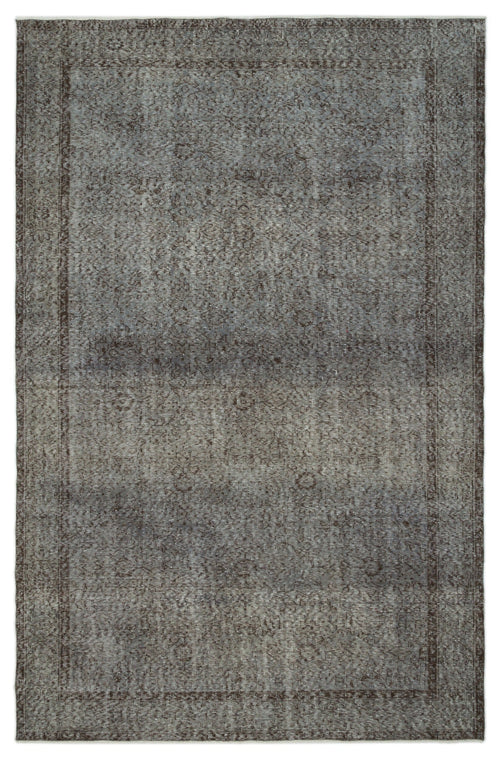 Atina Grey Vintage Wool Handmade Area Rug 6'6" x 10'0"