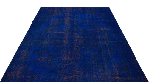 Atina Blue Vintage Wool Handmade Area Rug 5'9" x 9'1"