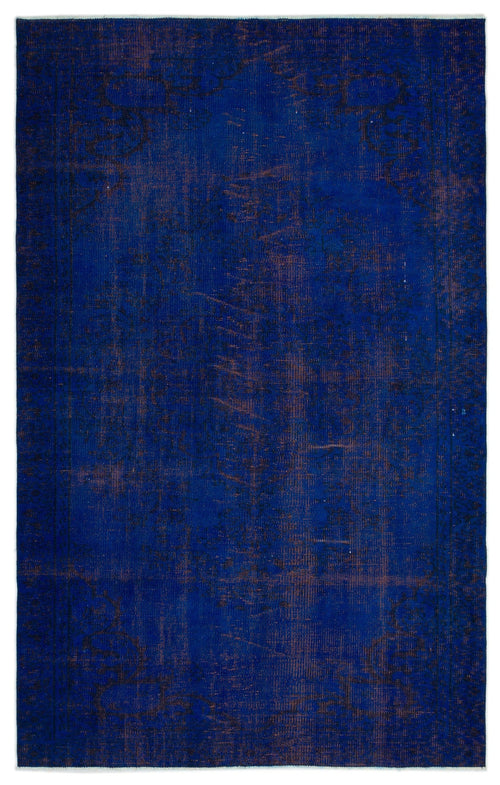 Atina Blue Vintage Wool Handmade Area Rug 5'9" x 9'1"