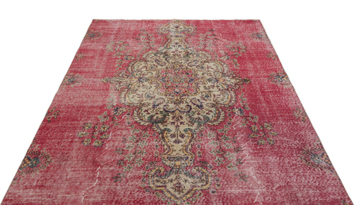 Atina Red Vintage Wool Handmade Area Rug 5'6" x 7'0"