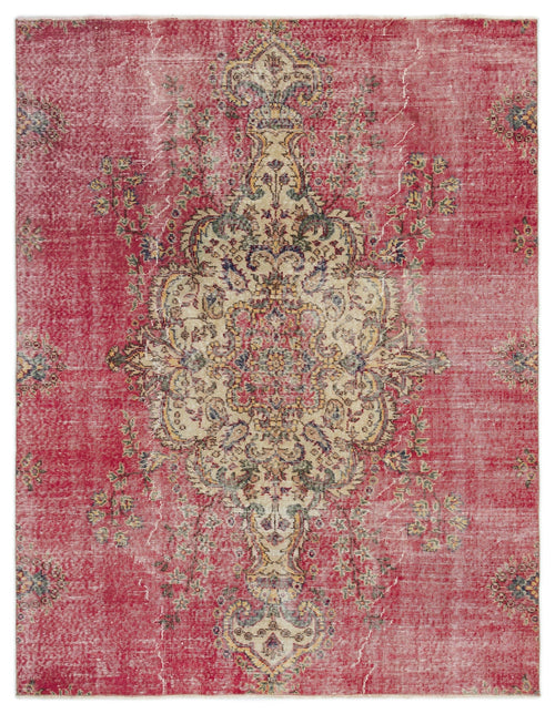 Atina Red Vintage Wool Handmade Area Rug 5'6" x 7'0"