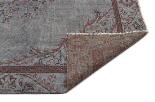 Atina Grey Vintage Wool Handmade Area Rug 4'11" x 9'0"