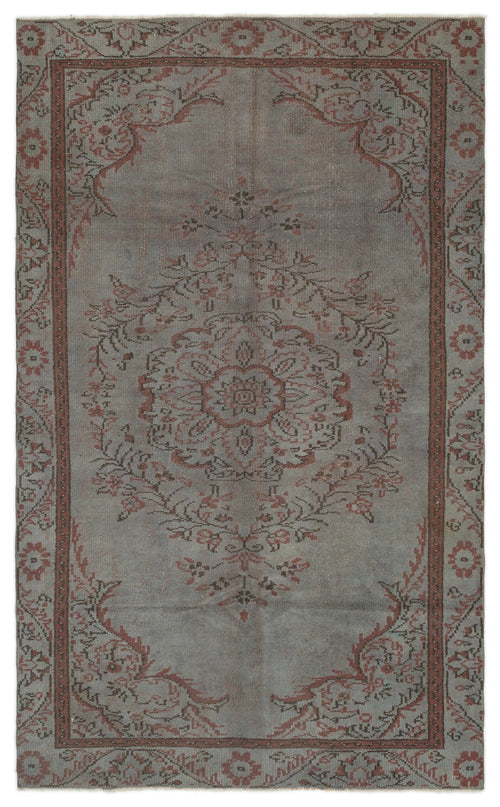 Atina Grey Vintage Wool Handmade Area Rug 4'11" x 9'0"