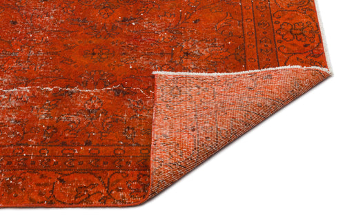 Atina Orange Vintage Wool Handmade Area Rug 6'0" x 9'6"
