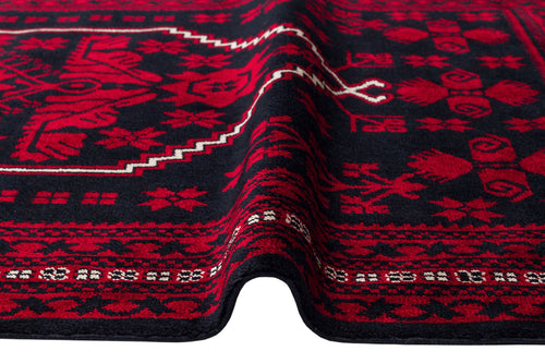 Bruck an der Leitha Red Classic Afgan / Yagcibedir Viscose Handmade Rug