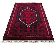 Bruck an der Leitha Red Classic Afgan / Yagcibedir Viscose Handmade Rug