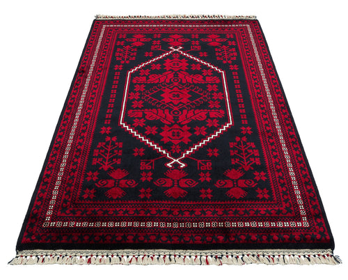 Bruck an der Leitha Red Classic Afgan / Yagcibedir Viscose Handmade Rug