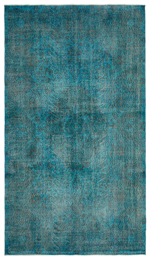 Atina Turquoise Vintage Wool Handmade Area Rug 5'8" x 9'11"