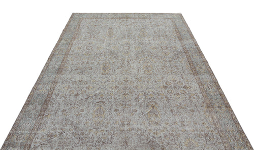 Atina Grey Vintage Wool Handmade Area Rug 6'0" x 9'7"