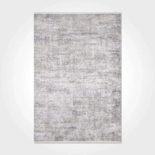 Bamboo Yarn Area Rug – Classic Cream Viscose Machine Made Flatweave Carpet