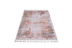 Orange Area Rug - Digital Print Cotton Chenille Rug for Living Room & Kitchen