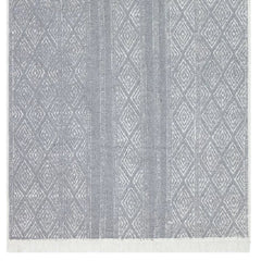 Cotton Kilim Rug – Classic Grey Woven Double Sided Washable Area Rug