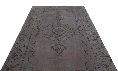 Atina Grey Vintage Wool Handmade Area Rug 5'10" x 10'1"