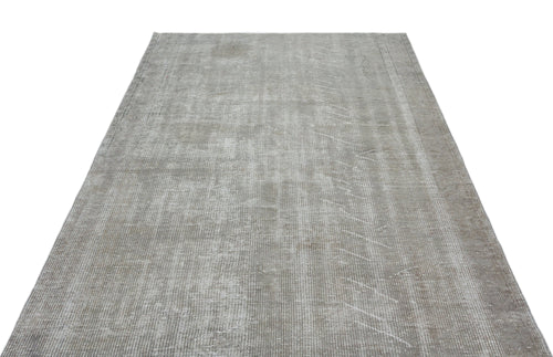 Atina Grey Vintage Wool Handmade Area Rug 5'2" x 8'4"