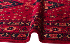 Afghan Viscose Rug - Handmade Red Classic Yağcıbedir Patterned Carpet | Eko Rugs