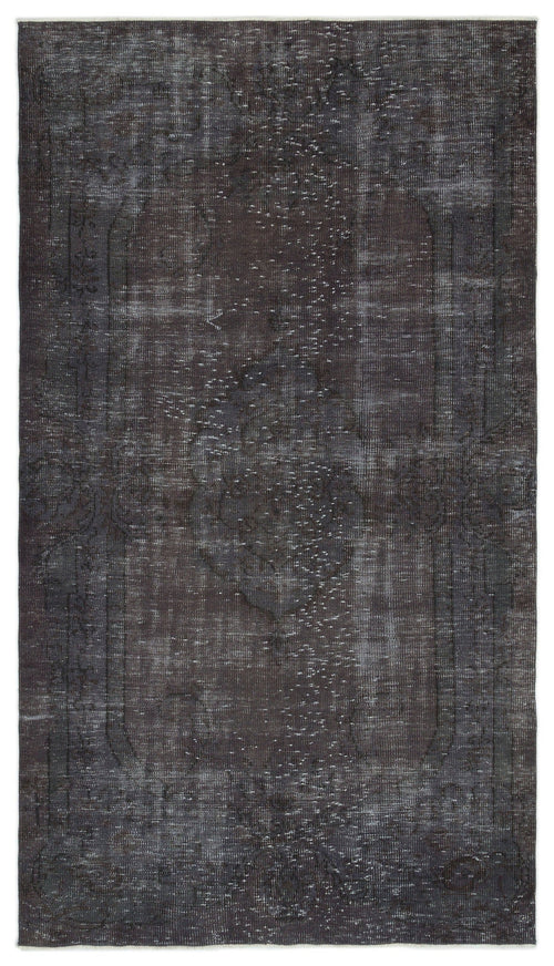 Atina Grey Vintage Wool Handmade Area Rug 4'10" x 8'11"