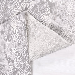 Modern Area Rug – Machine Made Grey Rug with Laser Cut Edges, Durable Polypropylene