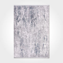 Modern Area Rug – Machine Made Grey Blue Rug with 8 mm Pile Height & Laser Cut Edges
