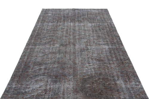 Atina Grey Vintage Wool Handmade Area Rug 5'3" x 9'1"
