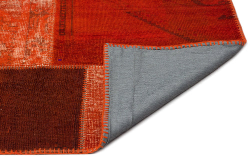 Iskece Orange Vintage Wool Handmade Area Rug 8'11" x 11'10"