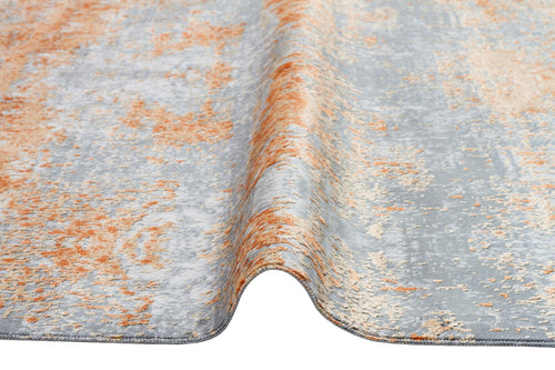 Vintage Area Rug – Machine Made Grey Carpet | Dustproof Washable Non Slip Rug