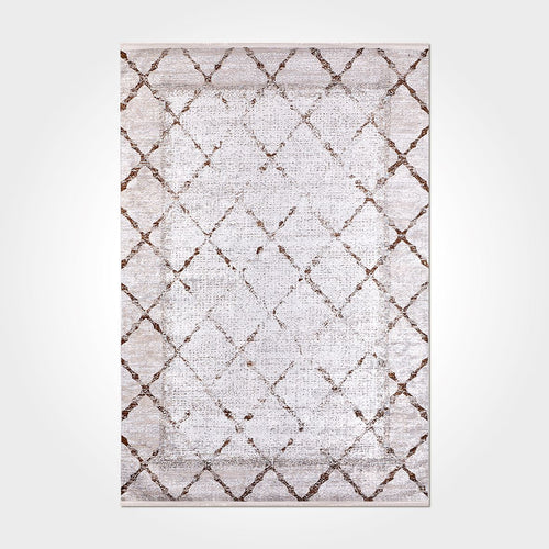 Geometric Area Rug – Washable Non Slip Chenille Cotton Carpet for Living Room