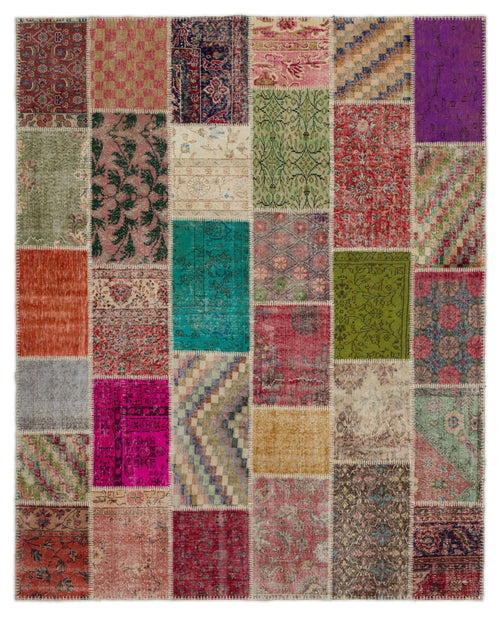 Iskece Beige Vintage Wool Handmade Area Rug 8'0" x 10'1"