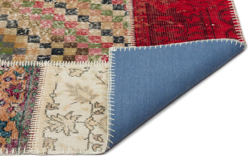 Iskece Beige Vintage Wool Handmade Area Rug 8'1" x 10'1"