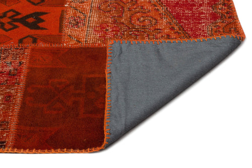 Iskece Red Vintage Wool Handmade Area Rug 9'9" x 13'10"