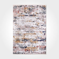 Modern Chenille Area Rug – Washable Non Slip Grey Cotton Polyester Carpet