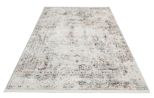 Vintage Area Rug – Machine Made Rug | Cream Flatweave Dustproof Soft Textured Carpet