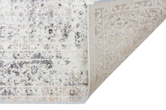 Vintage Area Rug – Machine Made Rug | Cream Flatweave Dustproof Soft Textured Carpet