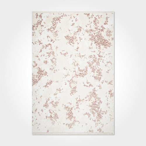 Pink Vintage Area Rug – Machine Made Rug with Acrylic Yarn & Laser Cut Edges